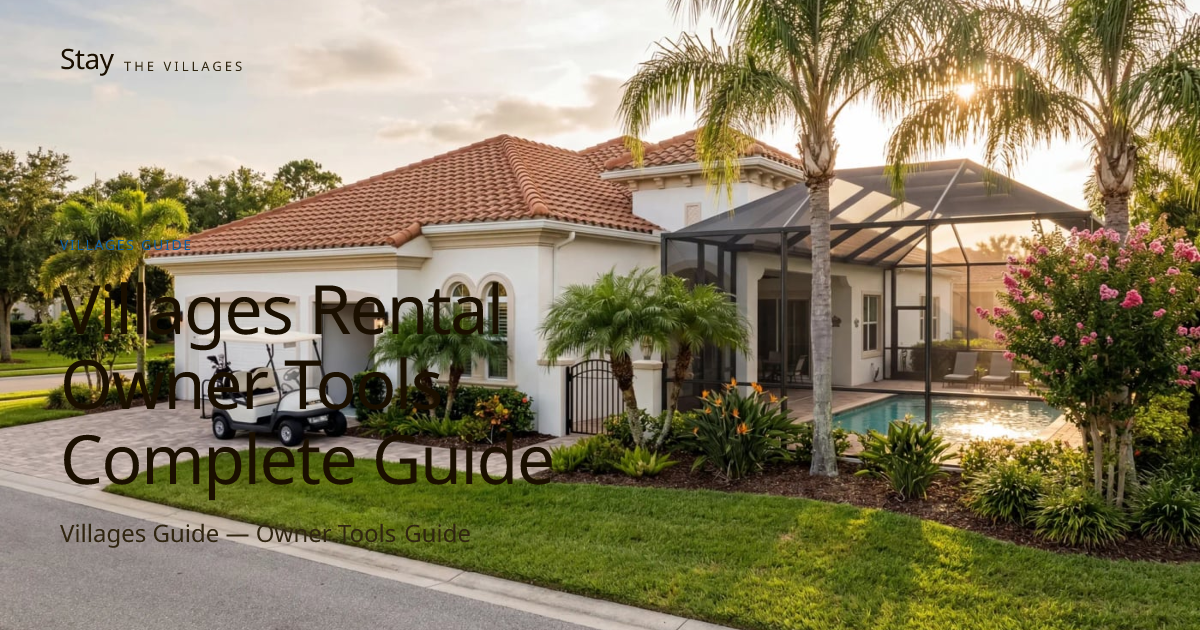 Villages Rental Owner Toolkit: Complete Guide | Stay The Villages